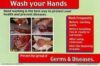 Hand Washing Mini-Poster, 5" x 7"- Waterproof & Self Adhesive -(Set of 12)